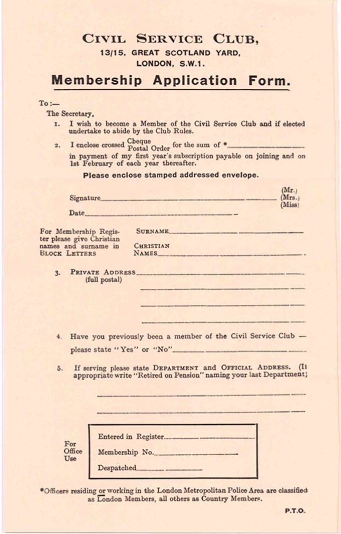 The Membership Application Form